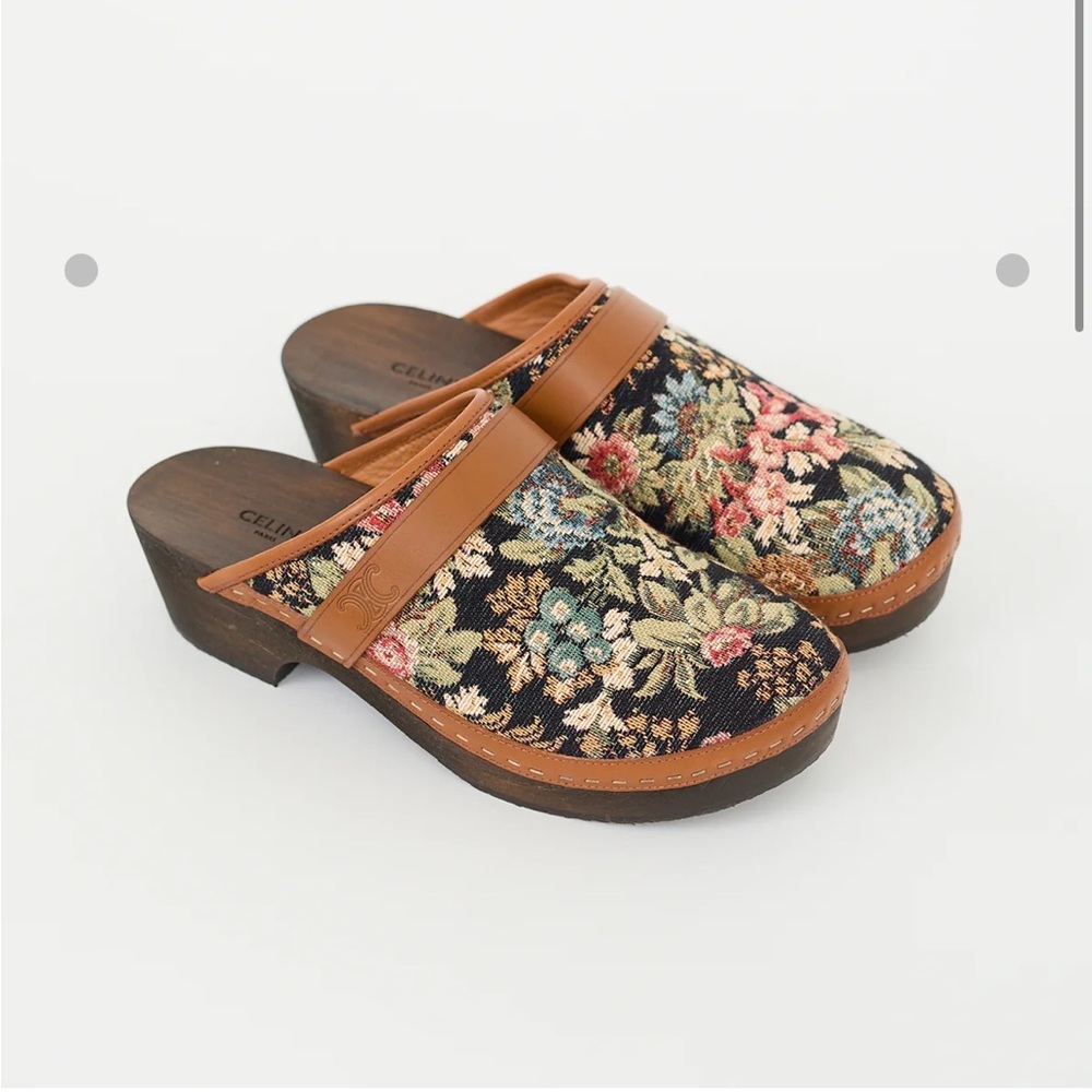 Celine Floral Les Bois Clogs